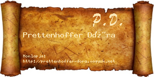 Prettenhoffer Dóra névjegykártya